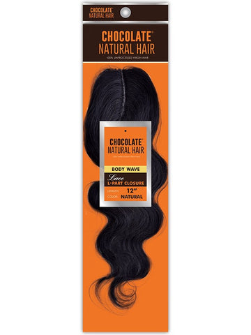 CHOCOLATE NATURAL HAIR LACE L-PART CLOSURE BODY WAVE - Hair Junki